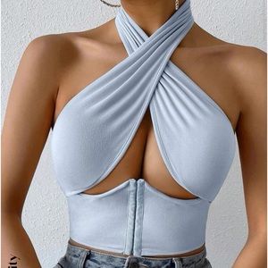 Criss cross crop top